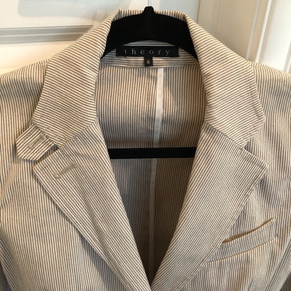 THEORY stretchy Seersucker blazer - Picture 5 of 8